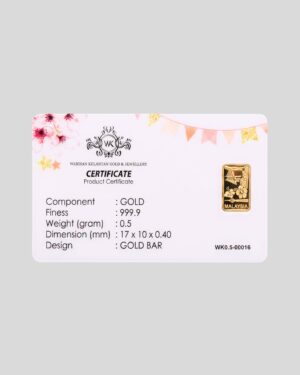Alternative view of Gold Bar Happy Birthday (0.5G)